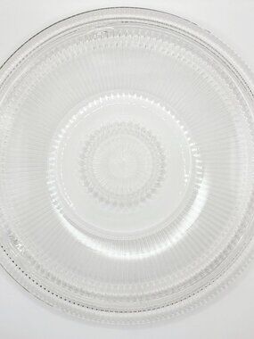 Jeannette Anniversary Clear Depression Cake Plate 12 Inch Server Dessert Tray